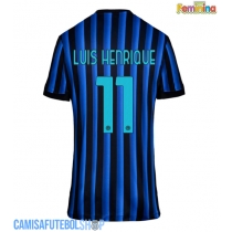 Camisa de time de futebol Inter Milan Luis Henrique #11 Replicas 1º Equipamento Feminina 2025-26 Manga Curta